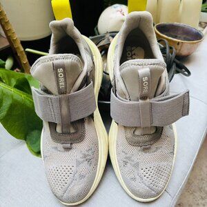 Womens Sorel Explorer Blitz Stride Strap Sneakers Dark Stone Size 9